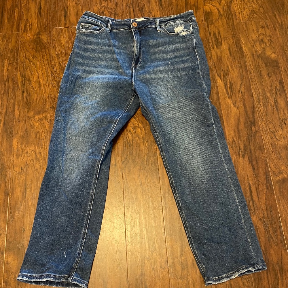 VELVET FLYING MONKEY STRETCH HIGH RISE SLIM STRAIGHT ANKLE - SIZE 14